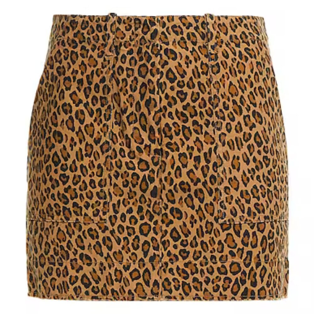 Nili Lotan Ilona Leopard mini skirt, size 2,